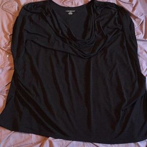 !Lane LB Shell black drape neck 26/28